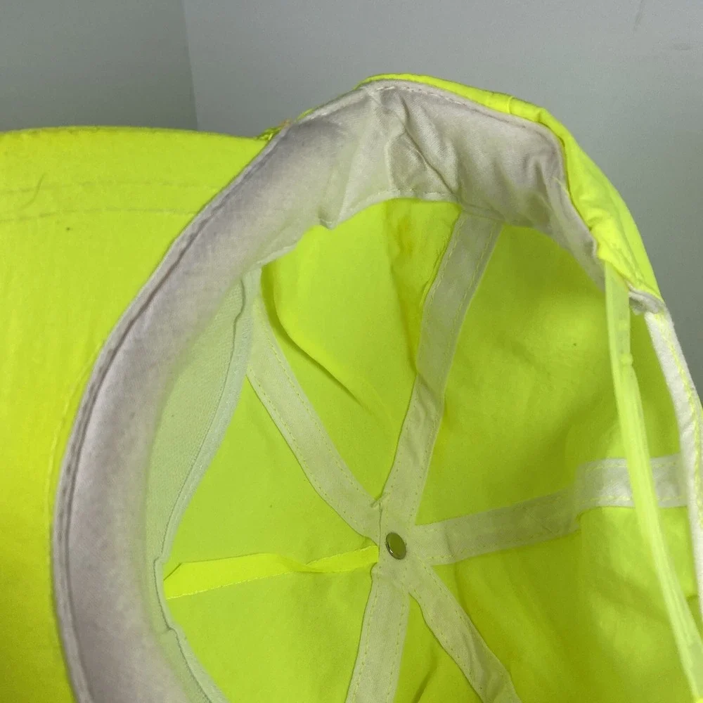 Vtg OREGON COAST Neon Nylon‎ Baseball Cap Snapback Rope Embroidery Spring Break